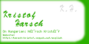 kristof harsch business card